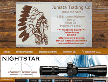 Tablet Screenshot of juniatatrading.com